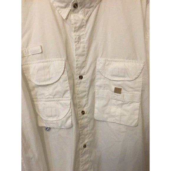Big Sky Outfitters Men’s Sz XXL Vented White Short Sleeve Button Up Shirt - Picture 3 of 6
